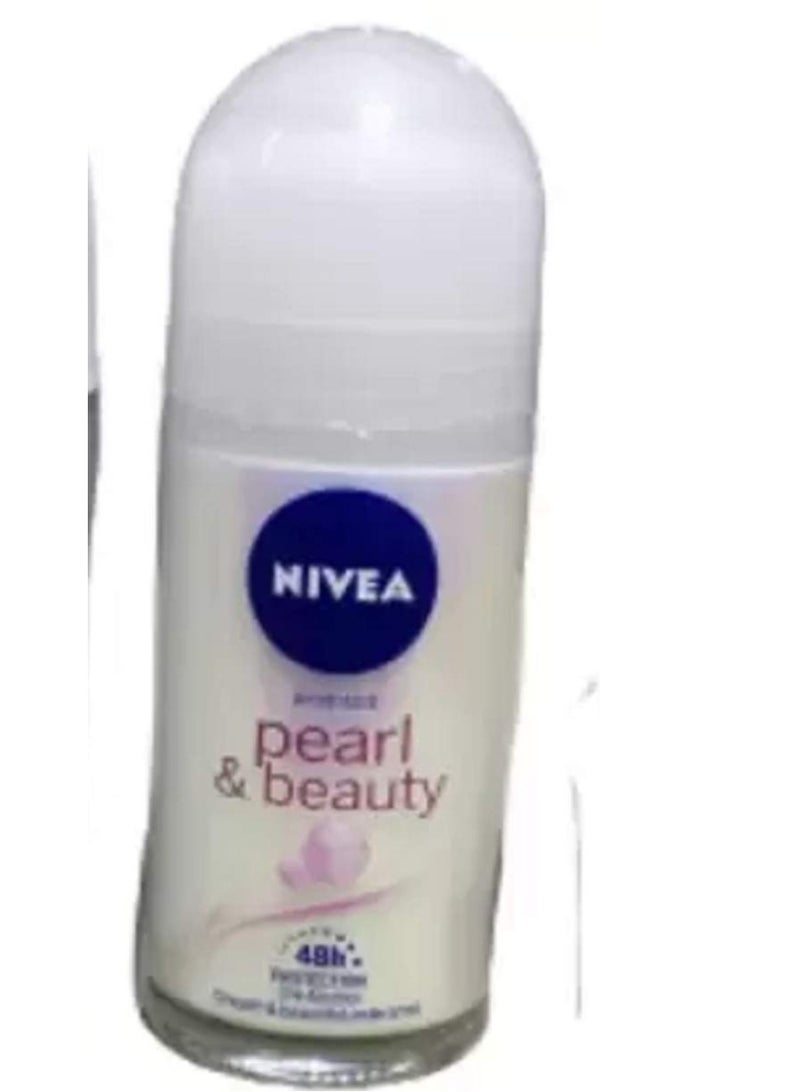 nivea Roll on whitening sensitive + Pearl & beauty Body deodorant - For Women 50ml*2 - Image 3